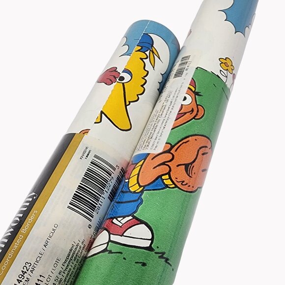 Sesame Street Wallpaper Borders 2 Rolls 5 Yds Each Bert & Ernie New old stock - Picture 5 of 6